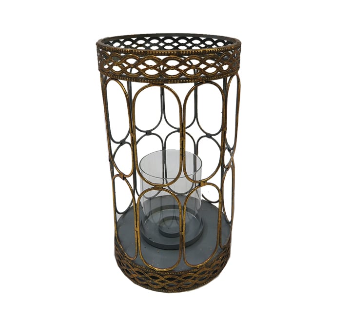 Metal Candle Stand - Gold