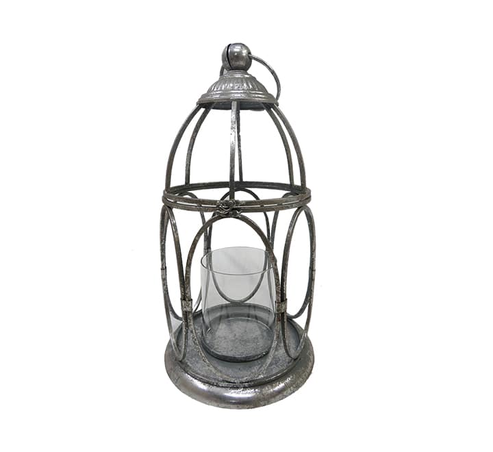 Metal Candle Stand - Silver