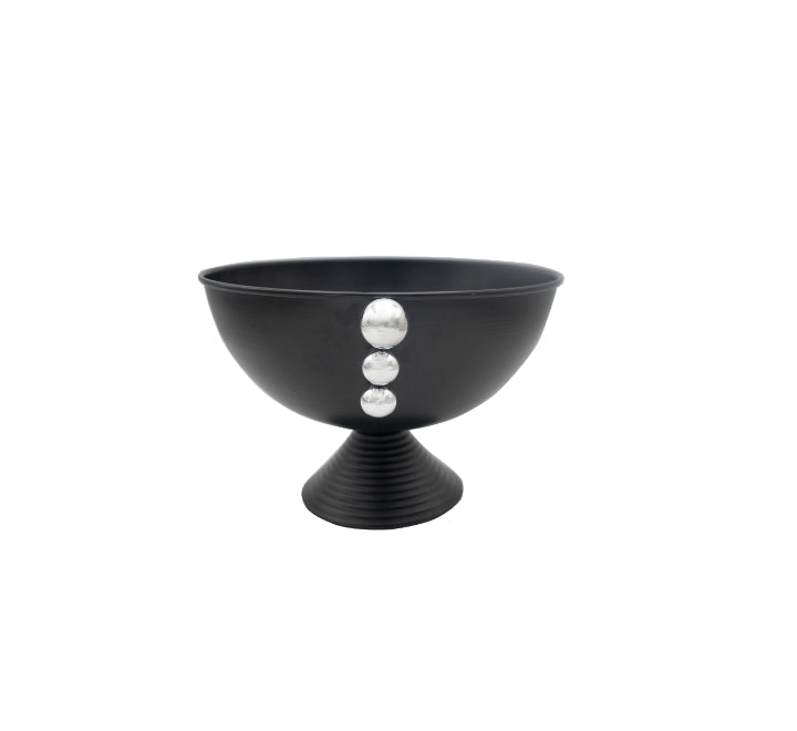 Metal Round Bowl with a Stand