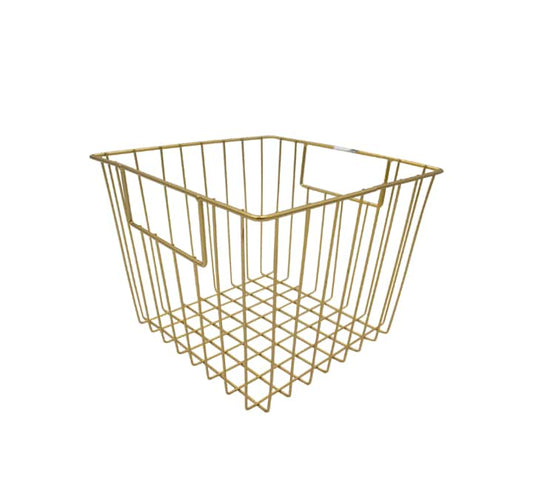 Metal Square Basket 18.5x24cm - Gold