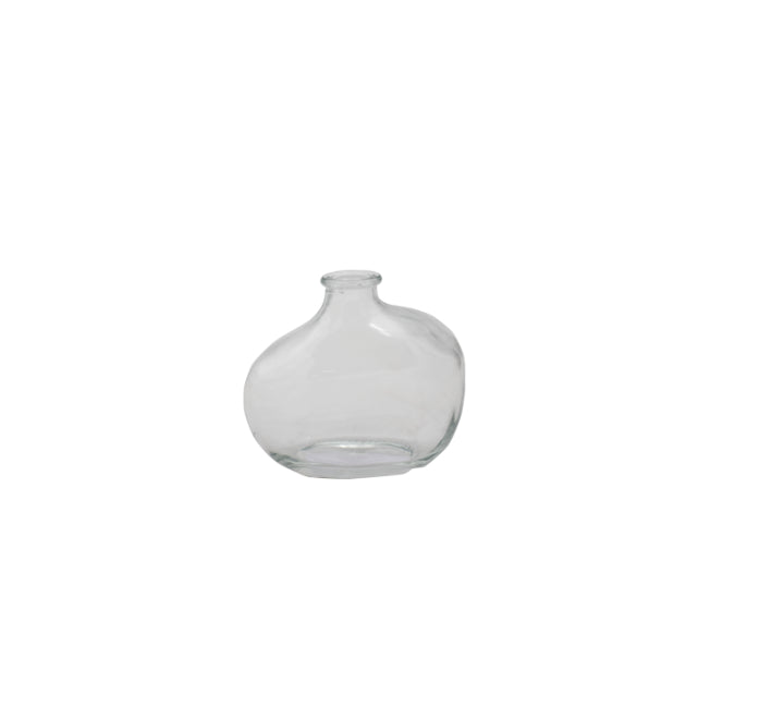 Mini Glass Vase Bottle - Irregular Shape 11x9.5cm