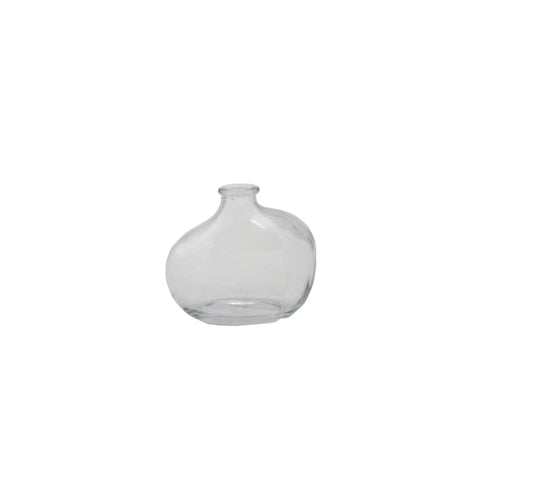 Mini Glass Vase Bottle - Irregular Shape 11x9.5cm