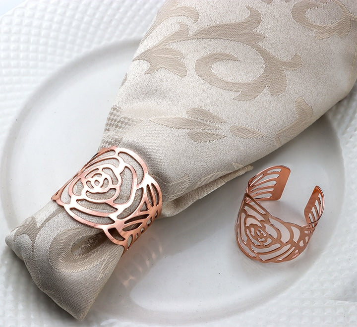 Napkin Ring Rose Motif