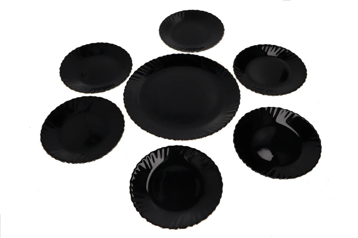 Opal Glass Dessert Plate Set 7pcs