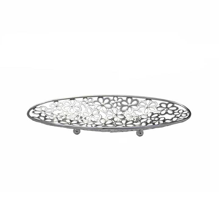 Oval Tray Platter Large with Flower Pattern