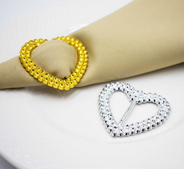 Plastic Napkin Ring Heart Shaped