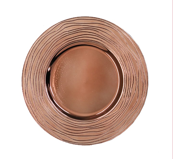 Plastic Round Pattern Underplate Rose Gold