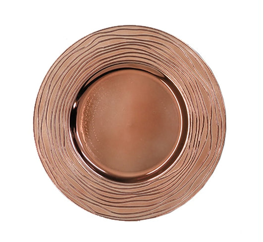 Plastic Round Pattern Underplate Rose Gold