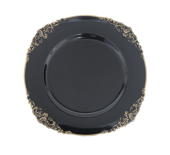 Plastic Underplate Black and Gold