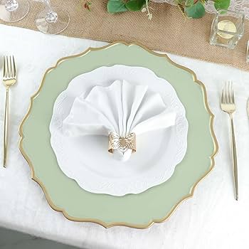 Plastic Underplate Gold Rim
