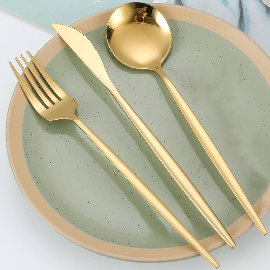 Modern Portugal Cutlery Set 3 Piece - Gold