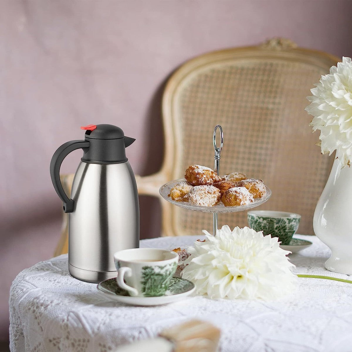 Regent Hot & Cold Vacuum Jug Stainless Steel 2Lt