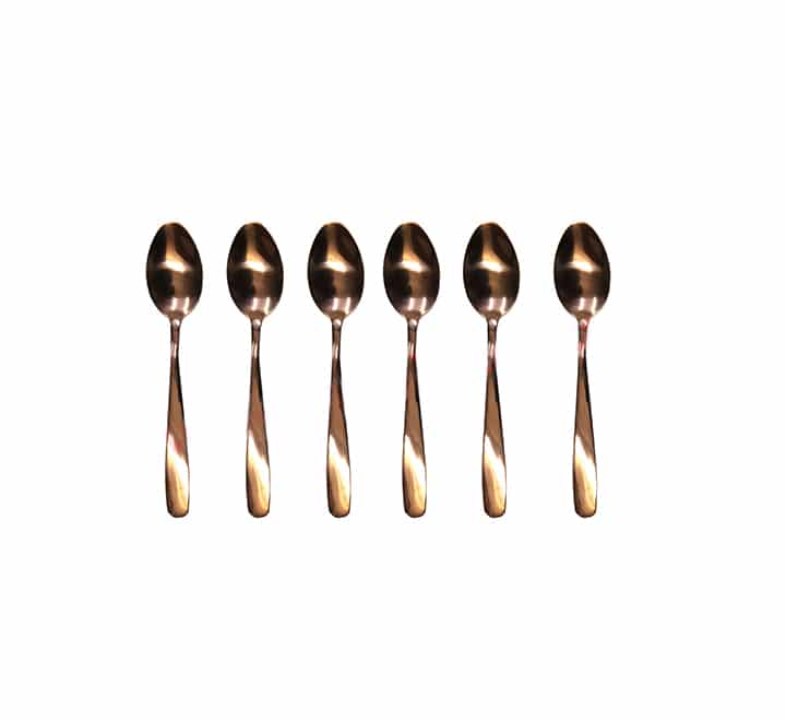 Elegant Rose Gold Teaspoon Set of 6