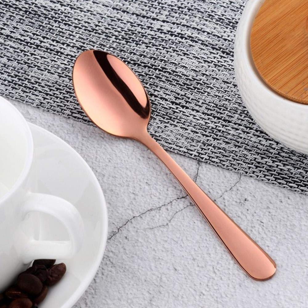 Elegant Rose Gold Teaspoon Set of 6