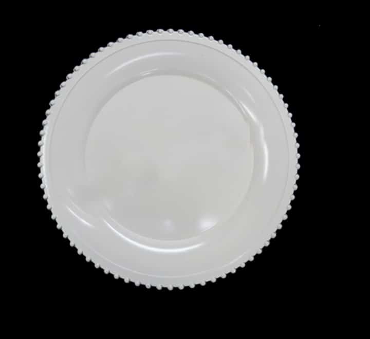 Round Dots Plastic Underplate White