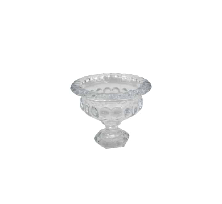 Round Glass Vase - Beaded Design