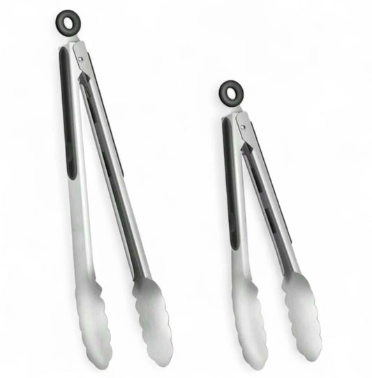 Saviola 2-Piece Long Handle Silicone Braai Tongs Set