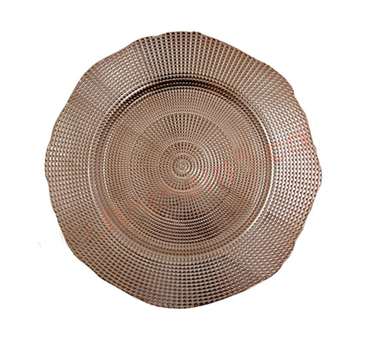 Savoy Rose Gold Plastic Underplate
