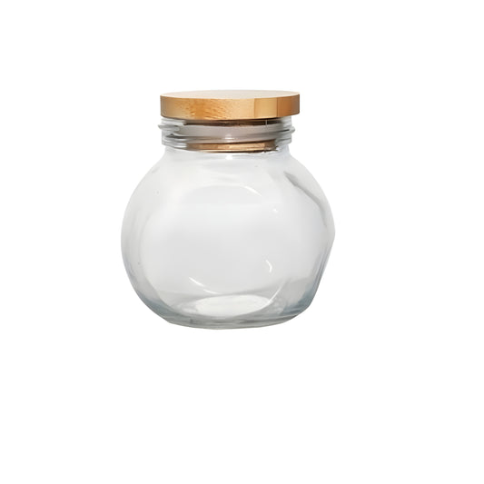 Sealed Glass Jar Bamboo Lid (200ml)