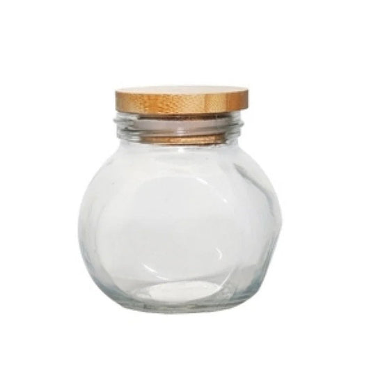 Sealed Glass Jar Bamboo Lid (500ml)