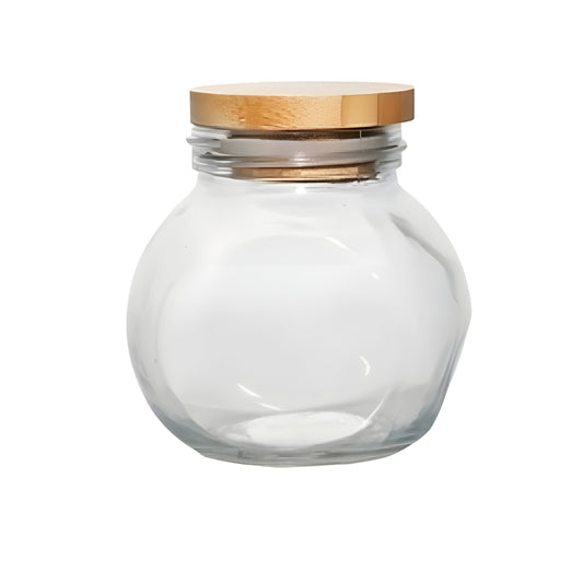 Sealed Glass Jar Bamboo Lid (1600ml)