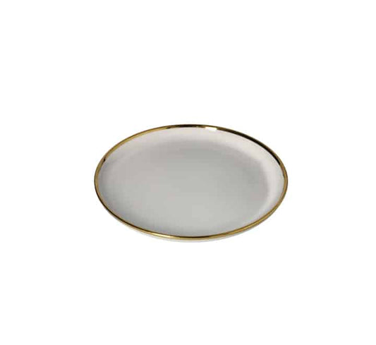 Side Plate with Gold Rim 19cm