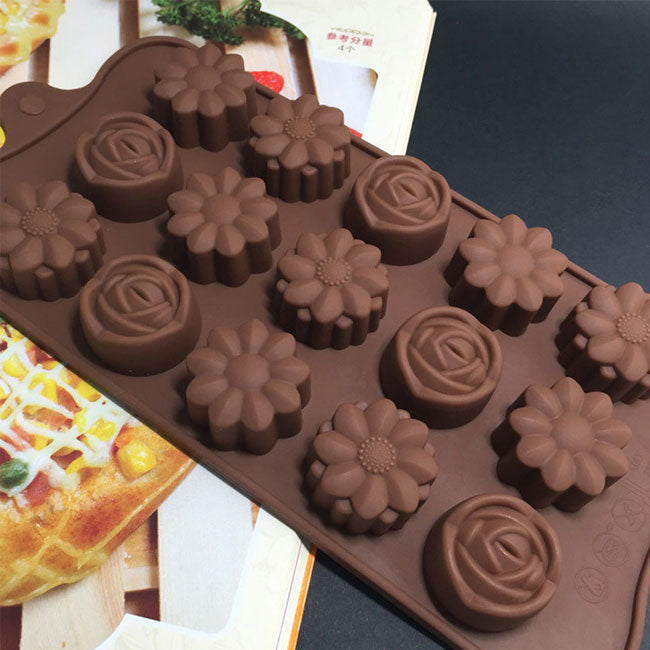 Silicone Chocolate Mould - Flowers