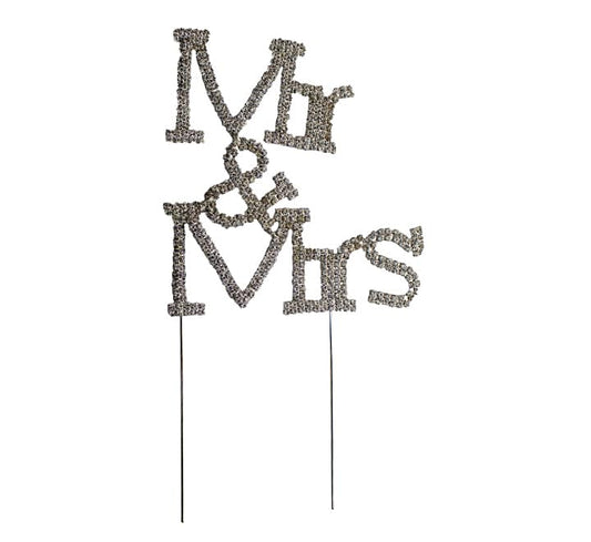 Silver Cake Topper