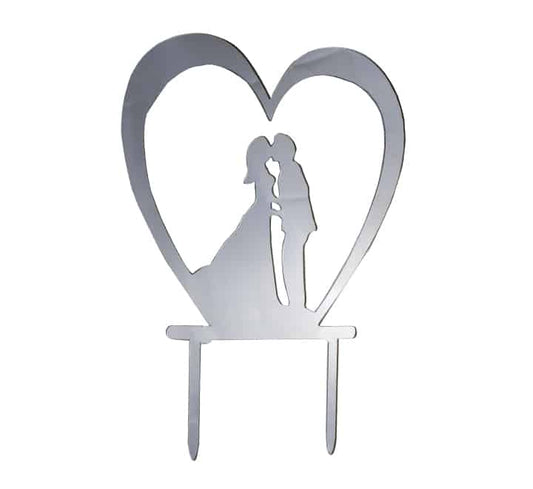 Silver Cake Topper