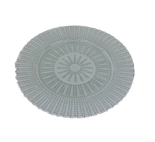 Silver Patterned Glass Underplate