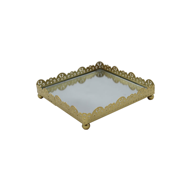 Small Square Mirror Tray 13cm