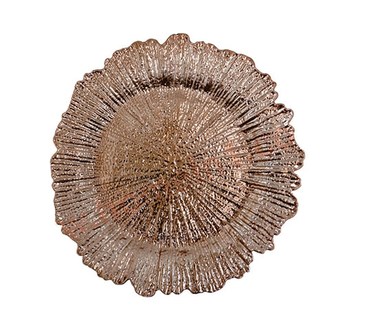 Splash Rose Gold Plastic Underplate 33cm