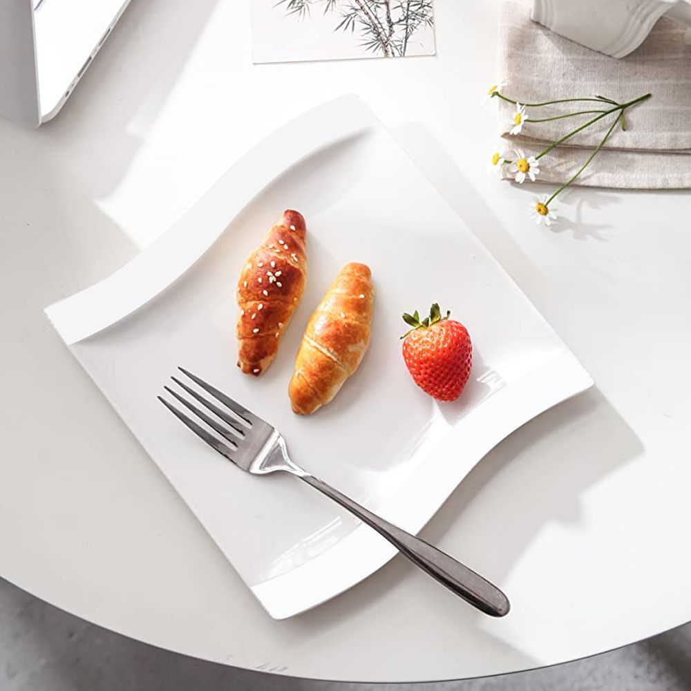 Square Dinner Plate White