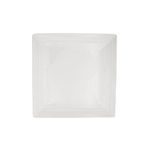 Square Dinner Plate with Pattern Rim 27cm