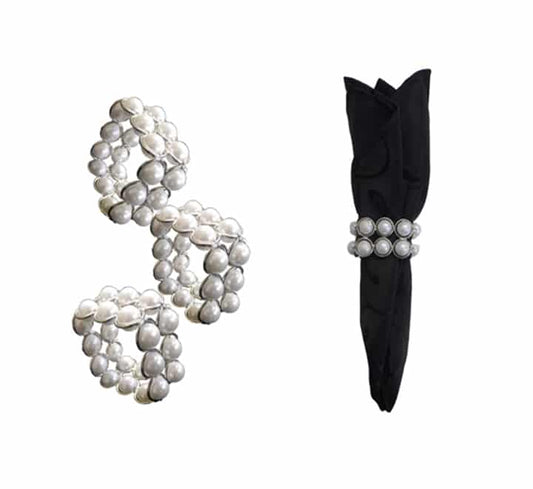 Square Pearl Napkin Ring