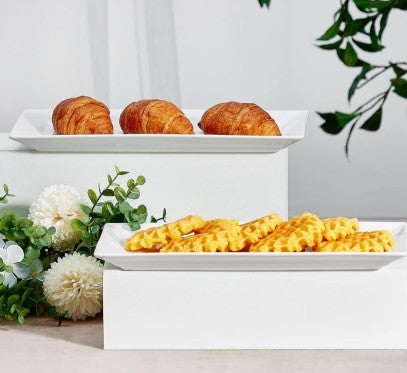 White Rectangular Ceramic Serving Platter