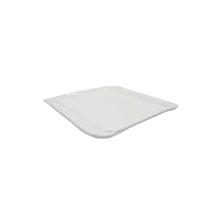 White Square Ceramic Side Plate - 20cm