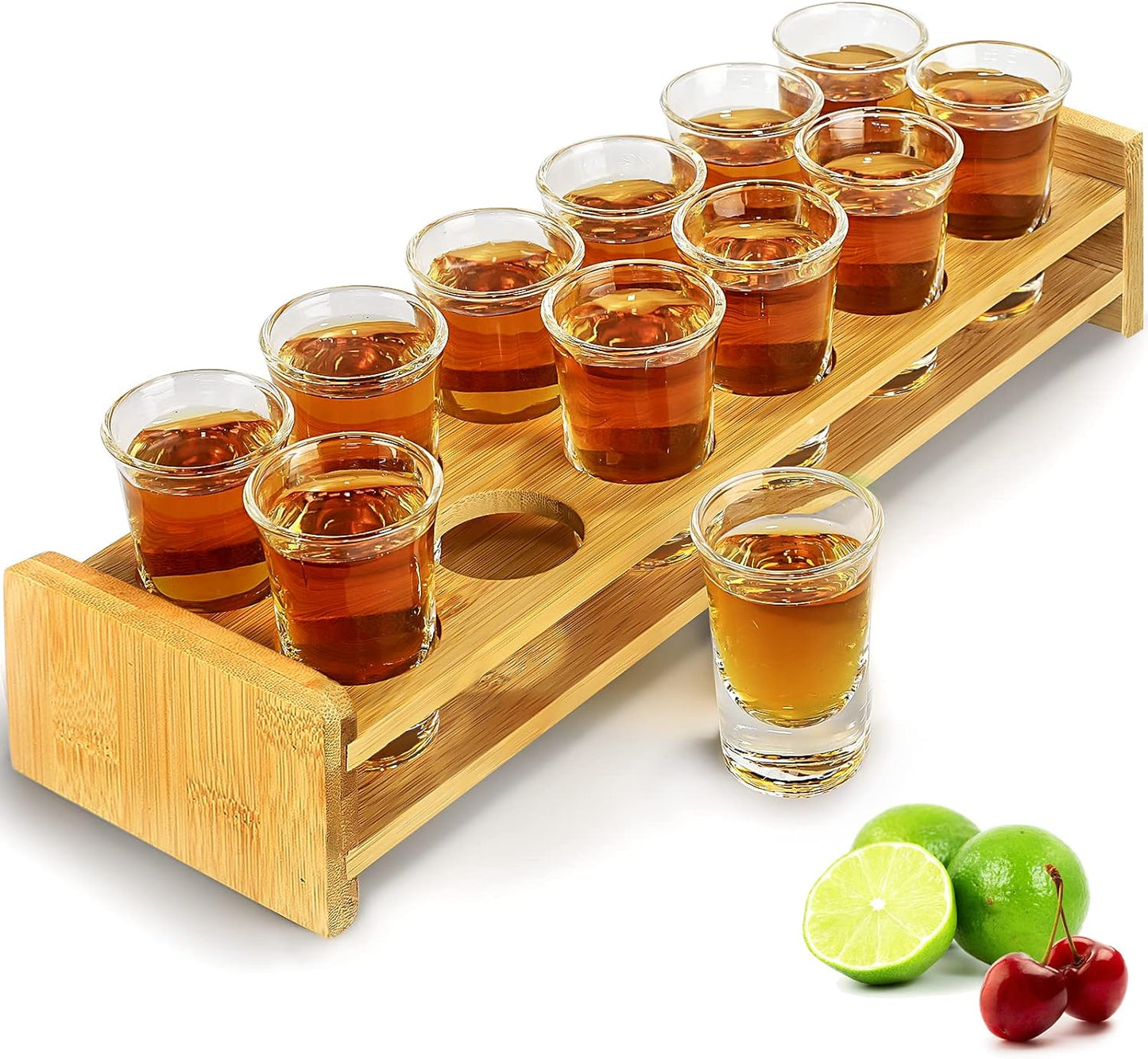 Wooden Shot Glass Holder 16x27cm
