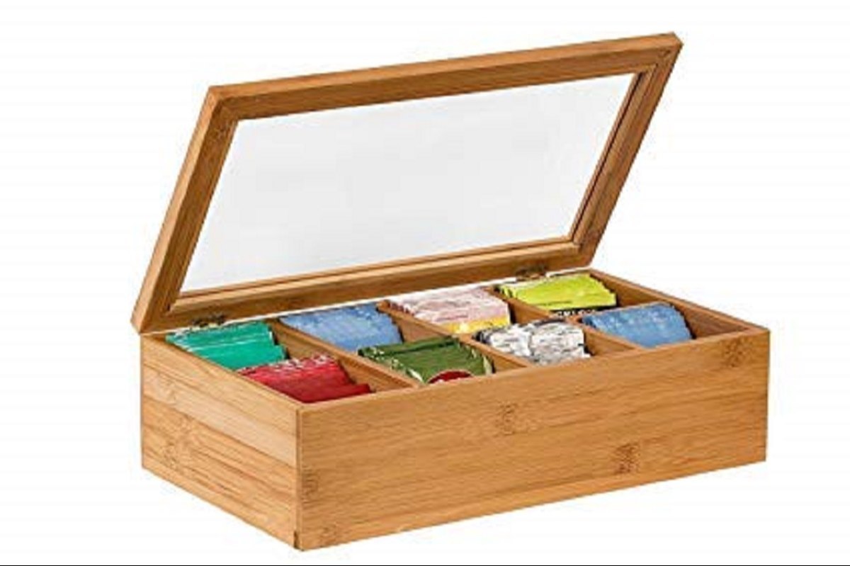 Wooden Tea Box - Printed Lid