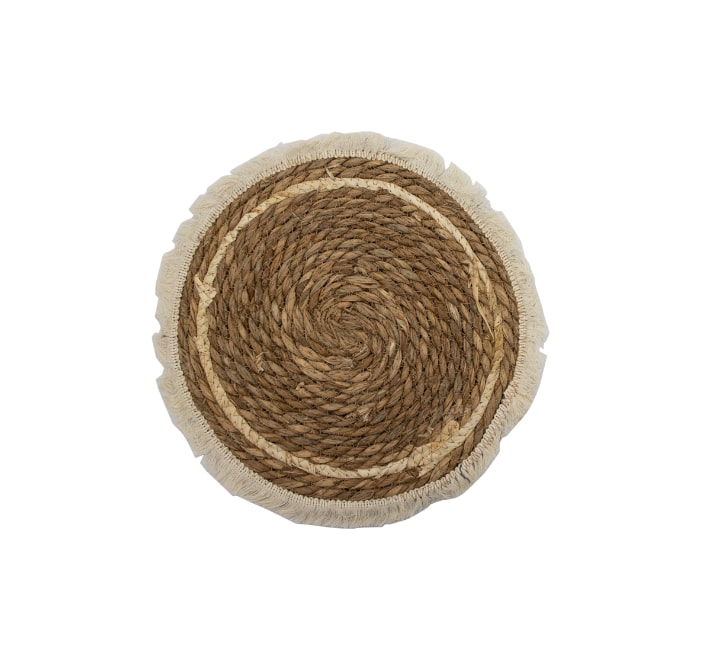 Woven Placemat with Fringe Trim 33cm