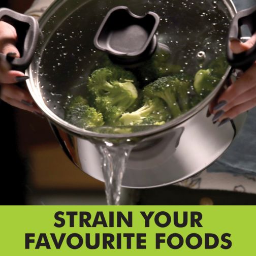 Bauer 6pc Strainer Stainless Steel Pot Set