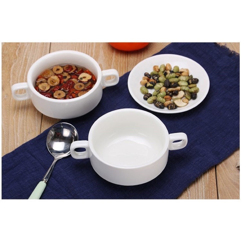 Double-Handled Soup Bowl Set 6pcs