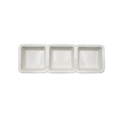 3 Division Ceramic Sauce Bowl
