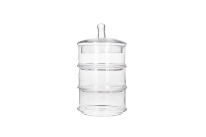 3 Layer Glass Sweet Jar (22cm)
