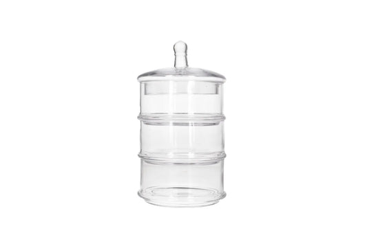 3 Layer Glass Sweet Jar (22cm)