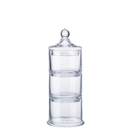 3 Layer Glass Sweet Jar 28.5cm