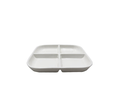 4 Division Ceramic Snack Serving Platter