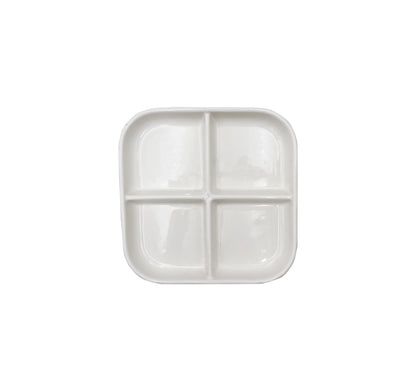 4 Division Ceramic Snack Serving Platter