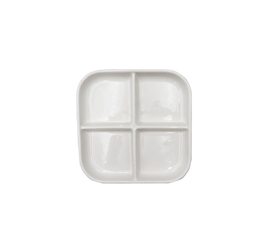 4 Division Ceramic Snack Serving Platter