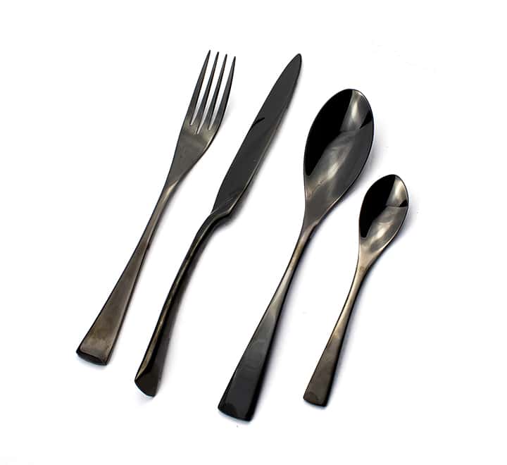 Designer Black Cutlery Set - 4 Piece